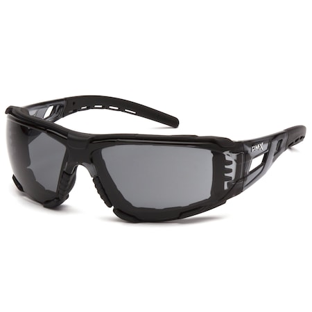 Pyramex Fyxate, Safety Glasses, Anti-Fog & Anti-Scratch, Gray Lens, Black Frame SB10220STMFP